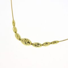 デザインネックレス K18YG イエローゴールド 45cm アクセサリー スライド式アジャスター付 GRフィット7-YG