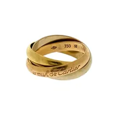 【お値下げ中】CARTIER カルティエ  les must de Cartier トリニティリング K18WG K18YG K18PG 8.5g 3連 53 12号 レディース 指輪 ♯1073012626のサムネイル