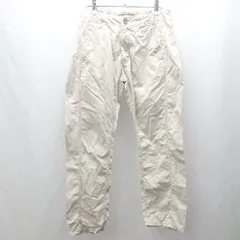 ◇ Θ AS KNOW AS アズノゥアズ 内側ワンポイント チノパンツ サイズM ベージュ レディース E  【1505290012355】