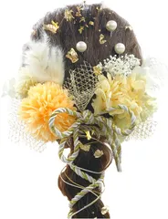 【新着商品】7色展開 ドライフラワー 髪飾り ダリア 造花飾り紐 赤 ヘアアクセサリー 成人式 ゴールド 水引 [JZOON] ヘッドパーツ あじさい 振袖 着物 卒業式 七五三 浴衣 袴 結婚式 かすみ草 和装 造花 手作り (シャンペン)