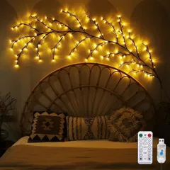 【人気商品】Lecone LEDテープライト 樹枝形 部屋の装飾用 144個のLED 間接照明 クリスマスデコレーション 室内装飾 8パターン 壁 寝室 リビングルーム 装飾用 誕生日 ハロウィン クリスマス パーティー 飾り (樹枝形 LED 144個ライト
