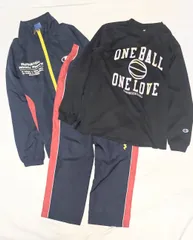 【221491】Champion チャンピオン  150　バスケットボール ジャージ上下パンツ＆長袖Tシャツ　セット  ・ ネイビー/ダークレッド