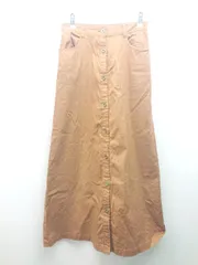 ◇ SLOBE IENA スローブイエナ フロントボタン 無地 カジュアル ロング フレア スカート サイズ36 ブラウン レディース E  【1310130012934】