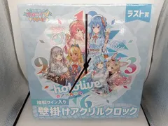 hololiveくじ ホロライフ！りぴーと! ラスト賞 複製サイン入り 壁掛けアクリルクロック ホロライブ