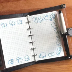 【ミニ６】パンダの方眼メモ・システム手帳リフィル