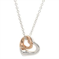 ティファニー Tiffany&co エクストラミニ オープンハート スモール ネックレス ピングゴールド(ローズゴールド) K18PG シルバー Ag925 レディース【中古】