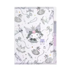 【メール便】サンリオキャラクターズxたけいみき ポケットファイル A5クリアファイル 3ポケット ブラックスワン クロミ サンリオ クローズピン おしゃれ文具 ミニクリアファイル キャラクター ガーリーイラスト グッズ 