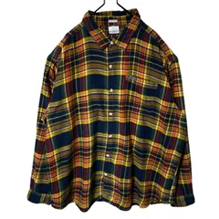 イエロー チェック コロンビア アメカジ 2XL シャツ メンズ 古着 長袖