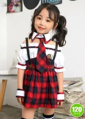 　スクールガール レッド　120cm [マリームーン コスプレ 学生服 コスチューム 子供用 キッズ 制服 学生 私服 衣装 仮装 イベント ハロウィン]【_408863】
