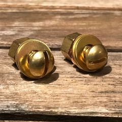 バイク用ナンバーボルトターコイズコンチョ真鍮六角形 - メルカリ