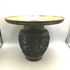 薄端 花器 生け花 花瓶 金属 フラワーベース 銅器 耳付き 訳あり スレ Yahoo!オークション -「花器 うすばた」の落札相場・落札価格