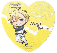 【中古】コースター(キャラクター) 六弥ナギ(衣装) ハート型コースター(ホログラム) 「アイドリッシュセブン×animatecafe」 ドリンク注文特典