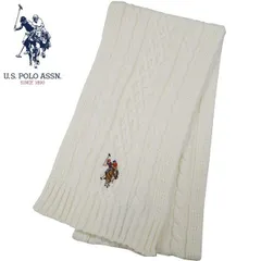 ユーエス ポロ US.POLO ASSN マフラー ホワイト USPA-2014 447464  レディスマフラー メンズマフラー ブランドマフラー