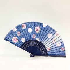 高級シルク扇子　花鞠　No.504-742