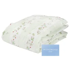 洗える ダウン50% ワイルドストロベリー グリーン ウェッジウッド シングル