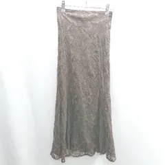 ◇ Θ MAJESTIC LEGON マジェスティックレゴン 花柄 ロング タイト スカート サイズM ブラウン系 レディース E  【1410290005255】
