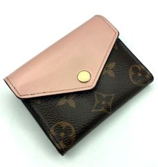 【鑑定済み】正規品 ルイヴィトン LOUIS VUITTON モノグラム ポルトフォイユ ゾエ ローズバレリーヌ ピンク レザー PVC M62933 折財布 コンパクトウォレット レディース