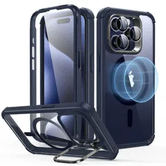 【 新品 未開封 】   ESR iPhone 15 Pro対応 2パート ハイブリッドケース(MagSafe対応) Clear Dark Blue ArmorToughCase 未使用 送料無料