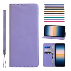 Xperia 10 Ⅳ ケース 手帳型 高質PUレザー Xperia 10 Ⅳ カバー SO-52C ケース SOG07 耐衝撃 内蔵マグネット開閉式 エクスペリア 10 Ⅳ ケース ベルトなし スマホケース おしゃれ カードポケット スタンド機能 便利  1