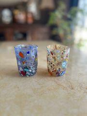 MURANO ITALY ムラノ イタリア◇ゴブレット コップ ペアグラス