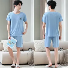 部屋着 メンズ パジャマ Tシャツ 半袖 丸首 ズボン ルームウェア ショートパンツ カジュアル服 父の日 運動着 学生 涼しい 夏 男子セットアップ