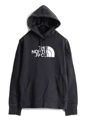 【お得なクーポン配布中!】 ノースフェイス プリント スウェット パーカー プルオーバー 裏起毛 M 黒 白