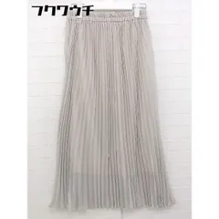 ◇ MAJESTIC LEGON マジェスティックレゴン ウエストゴム ロング プリーツ スカート サイズM ベージュ レディース  【中古】 【1107150000238】