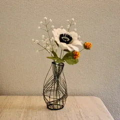 一点物✨セット品⭐︎ワイヤーフラワーベースとフェルトフラワー