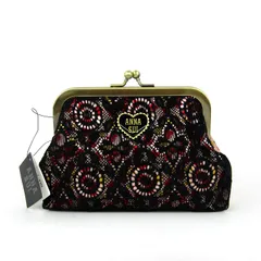 アナスイ ポーチ 未使用 がま口 花柄 レース ブランド レディース ピンク/ブラック ANNA SUI