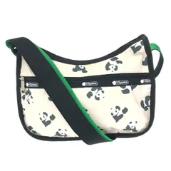 未使用級 レスポートサック ショルダーバッグ パンダ 希少品 総柄 ナイロン 赤 LeSportsac - 新品 レスポートサック パンダ総柄 スマホ