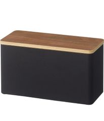 【送料無料】山崎実業(Yamazaki) サニタリー 収納ケース ブラウン 約W23XD10.5XH14cm リン トイレ回りがすっきり 小物収納 マルチケース 4807