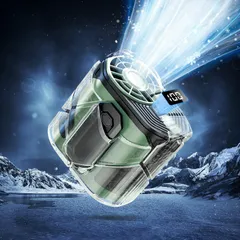 腰掛け扇風機 【1台5役＆12000mAh大容量】ベルトファン 腰掛け/首掛け/手持ち/卓上 携帯扇風機 腰掛けファン 10段階風力調節 超高速モーター 大風量 USB充電式 ウエスト扇風機 20H長時間稼働 LED照明ライト 給電機能 暑さ対策グッズ 静音