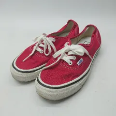 ◇ Θ VANS ヴァンズ ローカット スニーカー シューズ サイズ23.5 レッド レディース E  【1504240010625】
