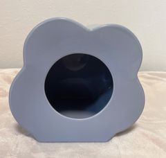 【納品しました】水色花型のチラ壺　陶器製、小動物のおうち、ハウス、国内製（岐阜）、チラツボ、ちらつぼ