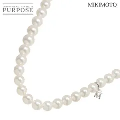 ミキモト MIKIMOTO アコヤ真珠 8.0-6.5mm ネックレス 38cm SV シルバー パール Akoya Pearl Necklace 90291158