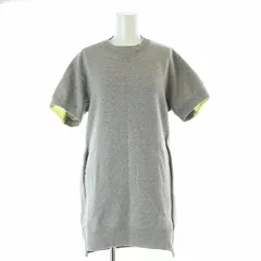 サカイラック sacai luck 半袖スウェットワンピース ひざ丈 バックレース 1 S グレー /AT ■OSのサムネイル