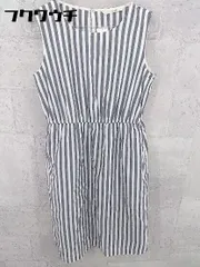 ◇ Sonny Label URBAN RESEARCH ノースリーブ ストライプ 膝丈 ワンピース サイズF ホワイト ブラック レディース 【中古】 【1002800910625】