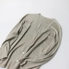 カルヴェン CARVEN レーヨンメタルビジュー カーディガン48/ベージュ トップス 羽織り リブ 長袖 前開き ロング【2400013555296】のサムネイル