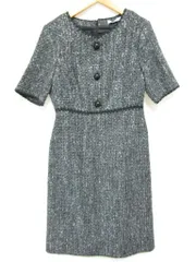 美品ブルマリン Blumarine ニット膝丈ワンピース ローズ 花柄 薔薇 ブルマリンのワンピース