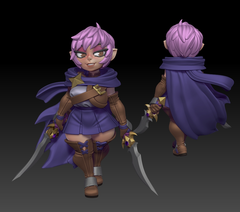 Twin Goddess | Rinny the Halfling Rogue 32mm | 3Dプリント ミニチュア TRPG ゴブリン