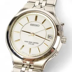 SEIKO セイコー ドルチェ ソーラー電波腕時計 7B22-0AN0 ホワイト文字盤 シルバーカラー 動作未確認 メンズ 古着 中古 USED