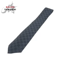 新品未使用 LOUIS VUITTON ルイヴィトン ダミエ グラフィット クラシック ブラック グレー シルク M78752 ネクタイ メンズ 503089 新品【中古】