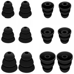 A-Pcas 3フランジ イヤーピース イヤーチップ イヤーパッド イヤホンキャップ 耳穴の小さい方に 遮音性 シリコン製 快適 SML 6ペア12個セット ノズル4㎜カナルイヤホン用、Sony用、JBL用、LG用、AKG用 、パナソニック用 【S