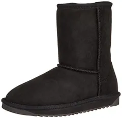 21.0~21.5 cm_BLACK(22AW) [オリエンタルトラフィック] ムートンブーツ ムートン ショートブーツ ブーツ レディース ファー スノー 冬 雪 大きいサイズ 小さいサイズ 暖かい ボア 25401 BLACK(22AW) 21.0~21.