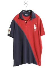 【お得なクーポン配布中!】 ビッグポニー ポロ ラルフローレン 鹿の子 半袖 ポロシャツ メンズ XL / 古着 半袖シャツ ラガーシャツ タイプ 大きいサイズ ラグビー 細身