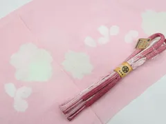 【一輝堂】リサイクル着物 和装小物 帯締め帯揚げセット 平組 絞り 花文 帯締 帯揚 25w07-9122