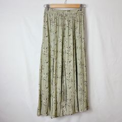 COCODEAL ココディール　花柄　プリーツ　ギャザー　ロングスカート　ジョーゼット　くすみカラー