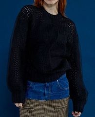 MAISON SPECIAL/メゾンスペシャル  Tulle Layered Low Gauge Reversible Knit Pullover/チュールレイヤーローゲージリバーシブルプルオーバーニット21242365202