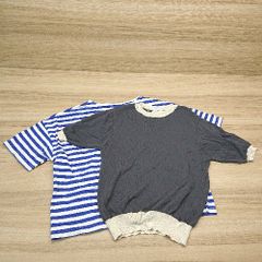 ◇ 《 chacocloset　チャコクローゼット まとめ2点セット サイズF ボーダー柄 カットソー/ニット レディース 》 E 【1306050059852】