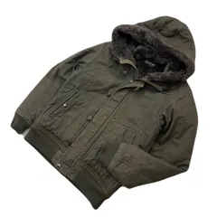 BEAMS ビームス 裏ボア ジャケット ブルゾン 中ボア フーディ ブラウン L 秋冬 アメカジ ストリート 大人カジュアル バイカー 古着■CD347